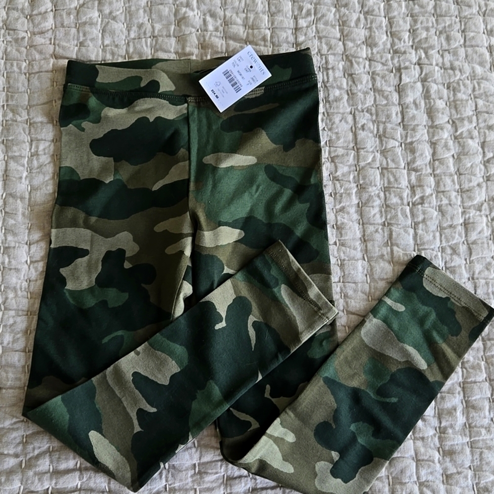 Crewcuts Green Leggings with Checkered Pattern
